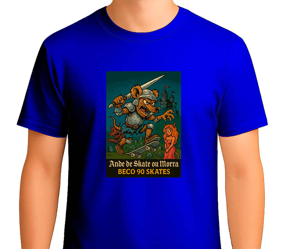 Camiseta "Ande de Skate ou Morra"