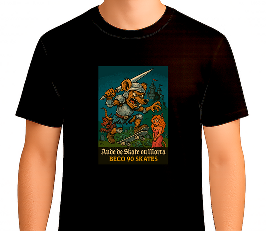 Camiseta "Ande de Skate ou Morra"
