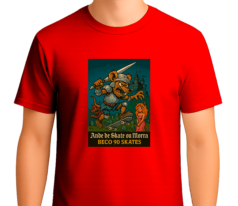 Camiseta "Ande de Skate ou Morra"